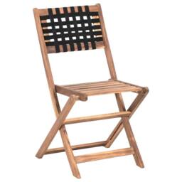 Wyld and Coco Casa 3-Piece Folding Acacia Bistro Set - Brown - thumbnail 7
