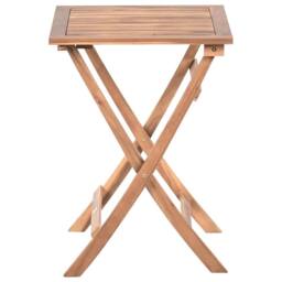 Wyld and Coco Casa 3-Piece Folding Acacia Bistro Set - Brown - thumbnail 5