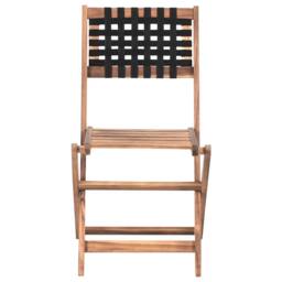 Wyld and Coco Casa 3-Piece Folding Acacia Bistro Set - Brown - thumbnail 8