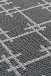 JVL Vector Machine Washable Latex Backed Runner Doormat, 57x150cm, Grey - Size: 50 cm x 150 cm - thumbnail 3