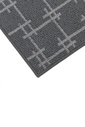 JVL Vector Machine Washable Latex Backed Runner Doormat, 57x150cm, Grey - Size: 50 cm x 150 cm - thumbnail 4