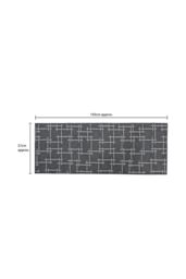 JVL Vector Machine Washable Latex Backed Runner Doormat, 57x150cm, Grey - Size: 50 cm x 150 cm - thumbnail 5