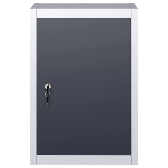 Berkfield Home Wall Mounted Tool Cabinet Industrial Style Metal Grey & Black - image 1