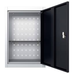 Berkfield Home Wall Mounted Tool Cabinet Industrial Style Metal Grey & Black - thumbnail 3