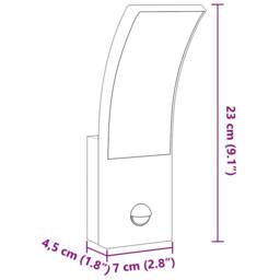 Berkfield Home Outdoor LED Wall Lights with Sensors 2pcs White Die-cast Aluminium - thumbnail 9