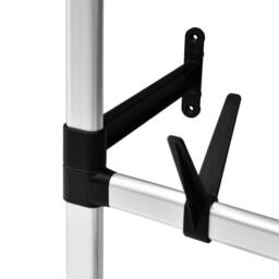 Berkfield Home Telescopic Shoe Rack with Rods Aluminium in Silver - thumbnail 6
