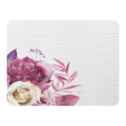 Benjamin Tate Design Pink Floral Blanket in Natural - Size: 120 cm x 150 cm - thumbnail 1