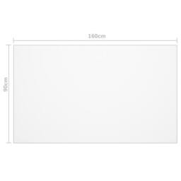 Berkfield Home Table Protector Matt 160x90 cm 2 mm PVC in Clear - thumbnail 6
