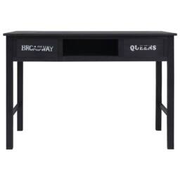 Berkfield Home Elegant Console Table Black 110x45x76 cm Wood - Size: 110 x 45 x 76 cm - thumbnail 4