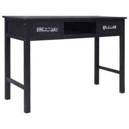 Berkfield Home Elegant Console Table Black 110x45x76 cm Wood - Size: 110 x 45 x 76 cm - thumbnail 1