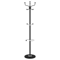 Berkfield Home Coat Stand with Umbrella Holder Black 180 cm Powder-coated Iron - thumbnail 4