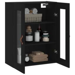 Berkfield Home Wall Mounted Cabinet Black 69.5x34x90 cm - thumbnail 5