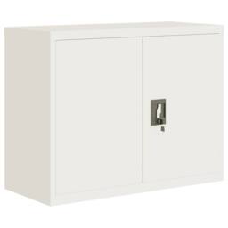 Berkfield Home Durable File Cabinet White 90x40x70 cm Steel - Size: 90 x 40 x 70 cm - thumbnail 3
