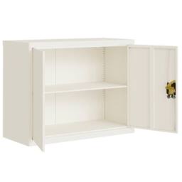 Berkfield Home Durable File Cabinet White 90x40x70 cm Steel - Size: 90 x 40 x 70 cm - thumbnail 4