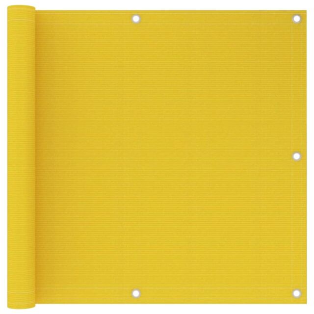 Berkfield Home Balcony Screen Yellow 90x600 cm HDPE - image 1