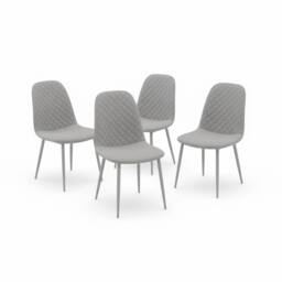 KOSY KOALA Modern Dining Table Set With 4 Chairs Dining Room Furniture in Brown - thumbnail 4