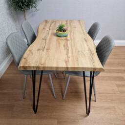 KOSY KOALA Modern Dining Table Set With 4 Chairs Dining Room Furniture in Brown - thumbnail 2