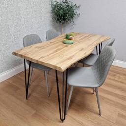 KOSY KOALA Modern Dining Table Set With 4 Chairs Dining Room Furniture in Brown - thumbnail 1