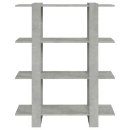 Berkfield Home Book Cabinet/Room Divider Concrete Grey 100x30x123.5 cm - thumbnail 3