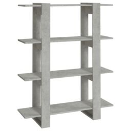 Berkfield Home Book Cabinet/Room Divider Concrete Grey 100x30x123.5 cm - thumbnail 2