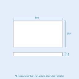 Nes Home Grey 800mm MDF Bathroom Worktop For Vanity Cabinet - thumbnail 5