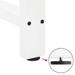 Berkfield Home Coffee Table Legs White 2 pcs 40x(30-31) cm Steel - thumbnail 9