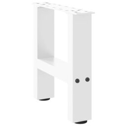 Berkfield Home Coffee Table Legs White 2 pcs 40x(30-31) cm Steel - thumbnail 3