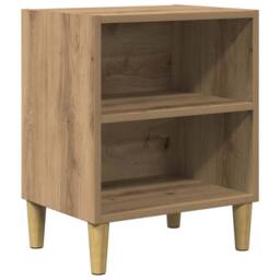 Berkfield Home Classic Bedside Cabinet Artisan Oak 40x30x50 cm Engineered Wood in Brown - Size: 40 x 30 x 50 cm - thumbnail 3