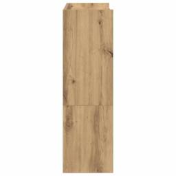 Berkfield Home Shoe Rack Artisan Oak 60x25x81 cm Engineered Wood in Brown - Size: 60 x 25 x 81 cm - thumbnail 5