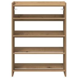 Berkfield Home Shoe Rack Artisan Oak 60x25x81 cm Engineered Wood in Brown - Size: 60 x 25 x 81 cm - thumbnail 4