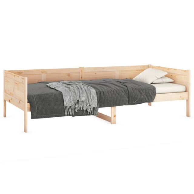 Berkfield Home Beautiful Day Bed Solid Wood Pine 80x200 cm in Light Tan - image 1