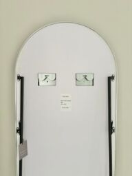 Downton Interiors Stunning Silver Arched Metal Frame Wall or Floor Standing Dressing Mirror 145cm x 45cm - Soho Collection - Size: XL - thumbnail 6