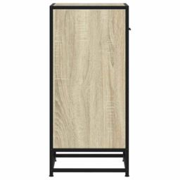 Berkfield Home Sideboard Sonoma Oak 35.5x35x76 cm Engineered Wood & Metal in Brown - thumbnail 6