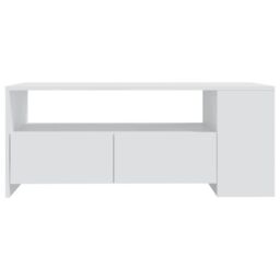 Berkfield Home Coffee Table White 102x55x42 cm Engineered Wood - Size: 102 x 55 x 42 cm - thumbnail 3