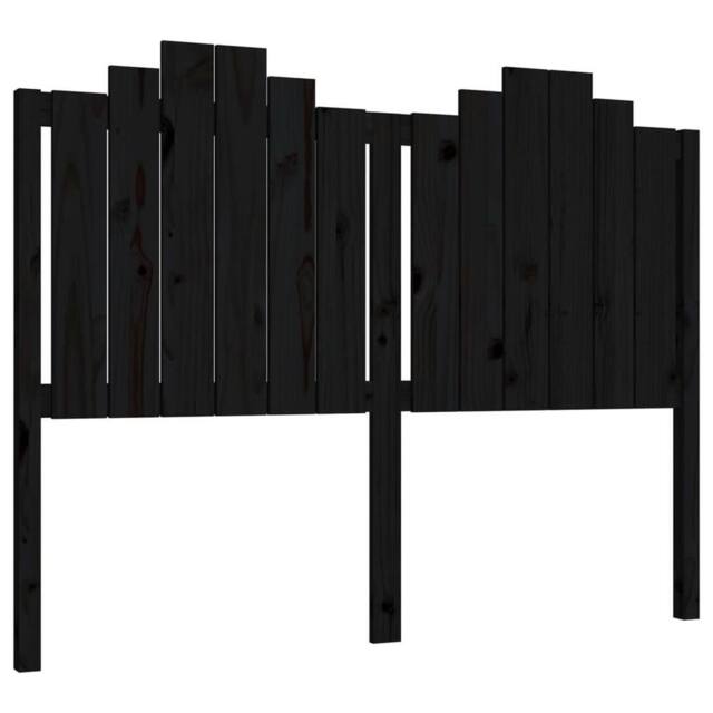 Berkfield Home Bed Headboard Black 146x4x110 cm Solid Wood Pine - Size: 146 x 4 x 110 cm - image 1