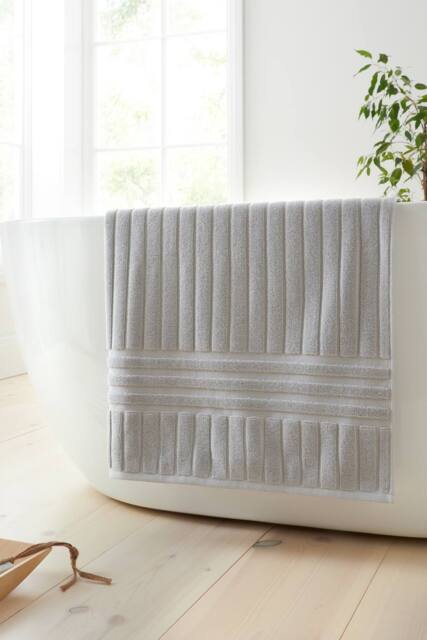 Bianca 'Hotel' Cotton Bath Sheet in Silver - image 1