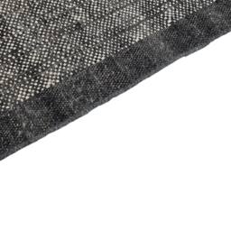 Wyld and Coco Hand-Woven Wool Rug 80 x 150 cm Black and Off-White Tasselled Edges in White - Size: 80 cm x 150 cm - thumbnail 6