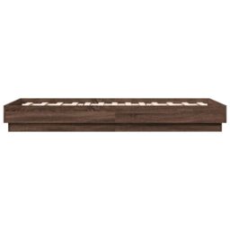 Berkfield Home Bed Frame without Mattress Brown Oak 75x190 cm Small Single Engineered Wood - thumbnail 5