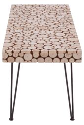 Orsina Handcrafted Coffee Table, Versatile Design Wooden Table, Stable Coffee Table, Sleek Table With Hairpin Legs in Natural - thumbnail 3
