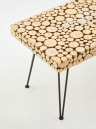 Orsina Handcrafted Coffee Table, Versatile Design Wooden Table, Stable Coffee Table, Sleek Table With Hairpin Legs in Natural - thumbnail 5
