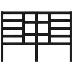 Berkfield Home Beautiful Bed Headboard Black 126x4x104 cm Solid Wood Pine - Size: 126 x 4 x 104 cm - thumbnail 4