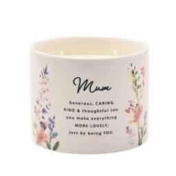 The Cottage Garden Mother's Day 2 Wick Ceramic Candle - Mum in White - thumbnail 3