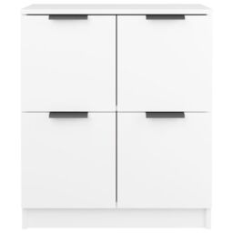 Berkfield Home Sideboard White 60x30x70 cm Engineered Wood - Size: 60 x 30 x 70 cm - thumbnail 5