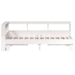 Berkfield Home Bookcase Bed without Mattress White 75x190cm Solid Wood Pine - Size: 75x190 cm - thumbnail 6