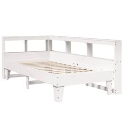 Berkfield Home Bookcase Bed without Mattress White 75x190cm Solid Wood Pine - Size: 75x190 cm - thumbnail 3