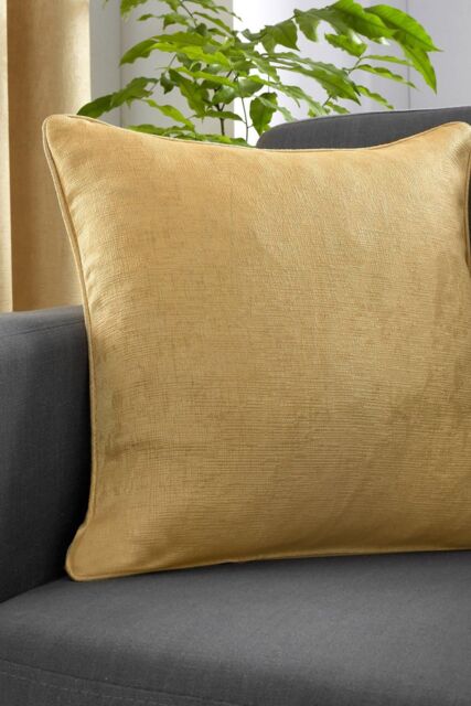 Fusion 'Strata' Luxe Velvet Filled Cushion in Yellow - Size: 43 cm x 43 cm - image 1