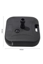 H&O Direct PP Square Water & Sand Filled Freestanding Parasol Base in Black - thumbnail 6