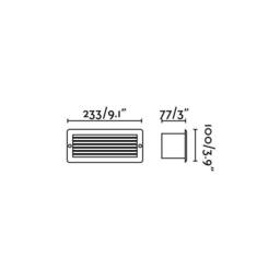 Netlighting Stripe Outdoor LED Recessed Wall Light Dark Grey 5W 3000K IP54 - thumbnail 2
