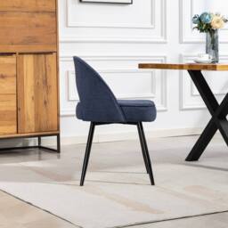 Artemis Home Ashley Fabric Dining Chairs - Set of 2 in Blue - Size: 2 Pack - thumbnail 5
