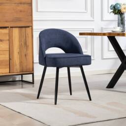 Artemis Home Ashley Fabric Dining Chairs - Set of 2 in Blue - Size: 2 Pack - thumbnail 2